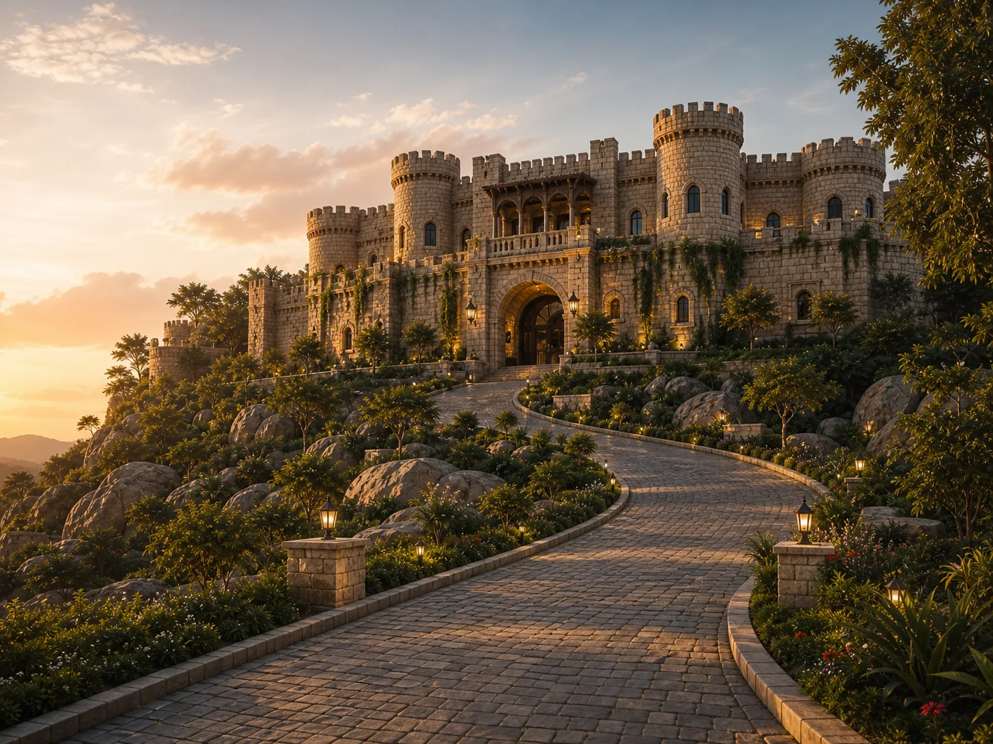 Amegundi Fort arrival at golden hour
